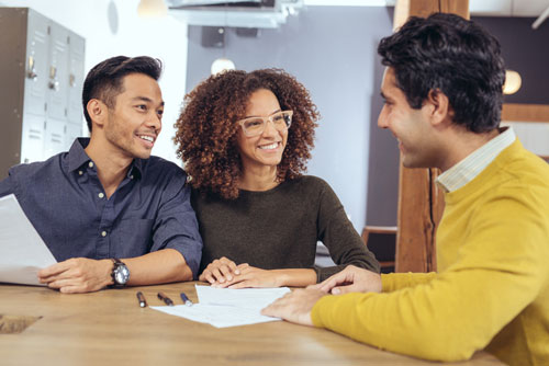 A couple with their lender